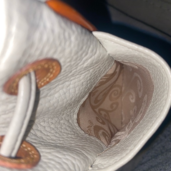 Bags Euc Brighton Ivory Brown Handbag Purse D173336 Poshmark